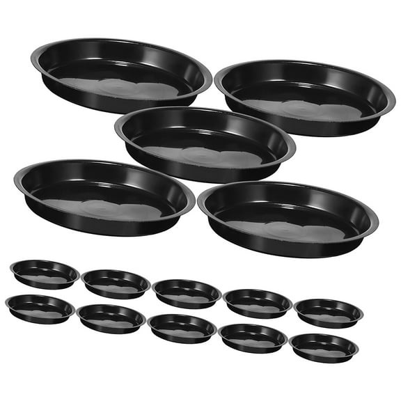 Baluue 16Pcs Round Plastic Plant Saucers Water Catcher Tray for Indoor Plants