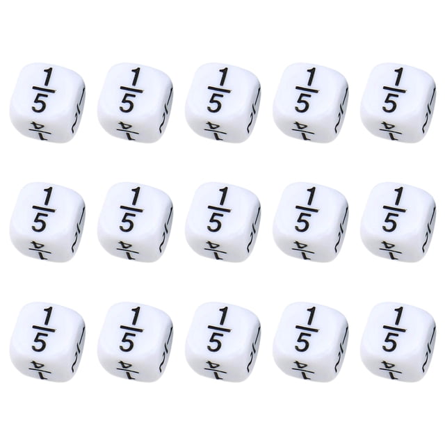 FELTECHELECTR 15 dados de fracciones para niños, juguetes didácticos de aritmética, dados educativos de matemáticas.
