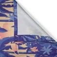 thumbnail image 3 of Ambesonne Hawaii Kitchen Curtains, Palm Tree Toucan Sunset Art, 55"x39", Coral Ceil Blue, 3 of 3
