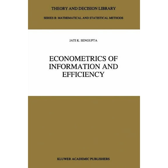 Theory and Decision Library B Econometrics of Information and Efficiency, Book 25, (Paperback)