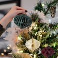 thumbnail image 5 of Nuevo adorno colgante de bola de árbol de Navidad, mini bolas de papel en forma de panal, adornos navideños para el hogar, regalo de Año Nuevo 2025, 5 of 5