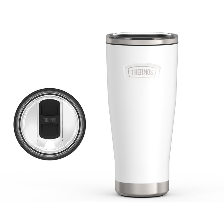Thermos Stainless Steel Tumbler, w/ Slide Lock Lid, White, 18 oz