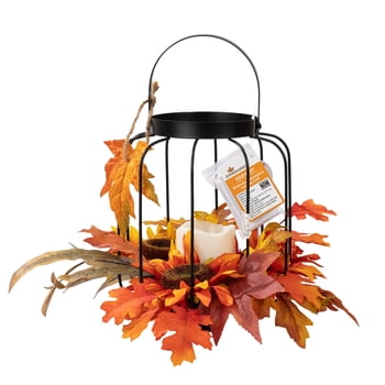 Linterna Way to celebrate Harvest con vela LED Multicolor 25 cm