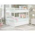 thumbnail image 2 of Columbia Bunk Bed Full over Full with Full Size Urban Trundle Bed in White, 2 of 7