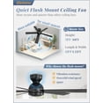 thumbnail image 2 of Ventilador de Techo Fanbulous 48" Montaje Empotrado Negro con Motor DC y Control Remoto, 2 of 8