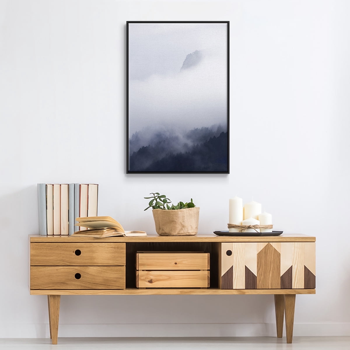 Above the Clouds Framed Premium Gallery Wrapped Canvas - Ready to Hang
