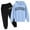 1#Light Blue, variant on Kiijoy Sweatsuit for Boys California Print Unisex Kids Hoodie Sweatpants Set, Sizes 3-4T