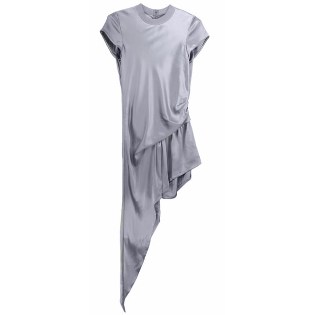 Alexander Wang Robe à Manches Courtes Asymétrique en Métal pour Femmes - 8