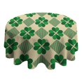 thumbnail image 4 of Lucky Four Leaf Clover Round Table Cloth,Wrinkle Resistant Table Cover with Polyester,Waterproof Reusable Tableclothes for Easter Birthday Picnic Wedding (Round,60x60inch), 4 of 6