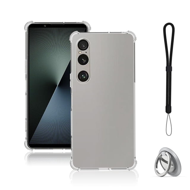 Funda NOUKAJU para Sony Xperia 1 VII con soporte ajustable y diseño transparente de TPU