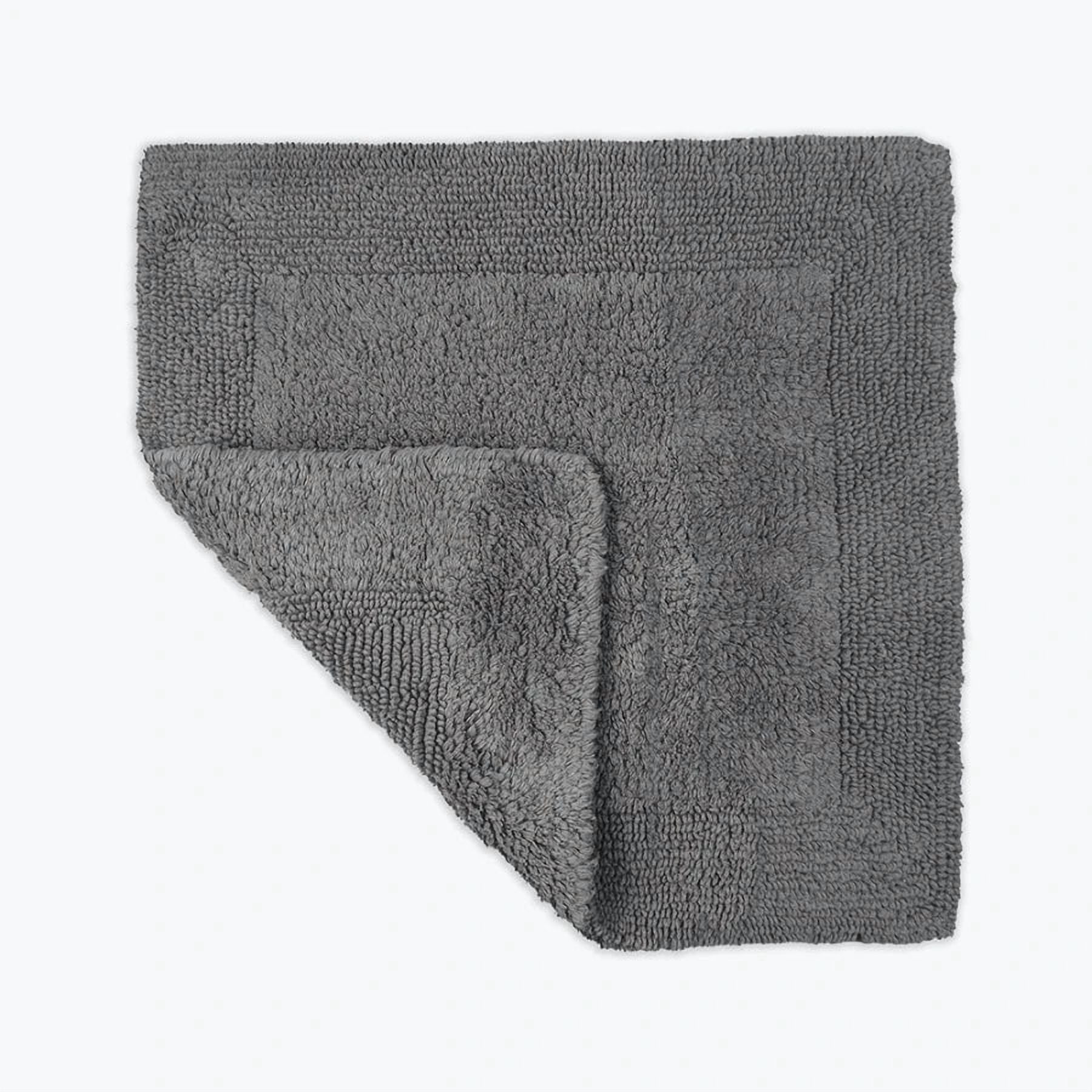 Elegance Reversible Square Bath Mat - 100% Cotton