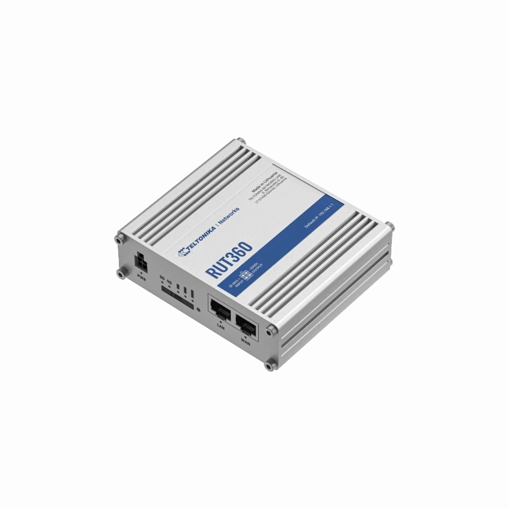 Teltonika RUT360 | 4G LTE Cat 6 Router | Dual Ethernet Ports | Wi-Fi 4 (802.11b/g/n) | VPN, Firewall, VLAN | SMS & USSD Support | Multiple PDN | QoS | IP30 Rated | Rugged Aluminium Housing