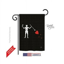 Breeze Decor 57034 Pirate Blackbeards 2-Sided Impression Garden Flag - 13 x 18.5 in.