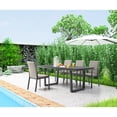 thumbnail image 2 of Whiteline Modern Living Doris Outdoor Dining Armchair Aluminum Matte Dark Grey, 2 of 6