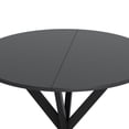 thumbnail image 6 of BSHTI 31.5" Modern Round Dining Table with Crossed Legs, Black Occasional Table, Two Piece Detachable Table Top, Matte Finish Iron Legs, 6 of 11