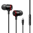 thumbnail image 1 of Auriculares intrauditivos tipo C, auriculares de control con cable de metal con micrófono, aislamiento de ruido, sonido con graves, conexión tipo C, 1 of 5