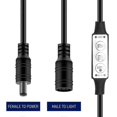 thumbnail image 4 of Low-profile Inline Controller Mini 3 Key Dimmer Switch for LED Strip Light Black, 4 of 5