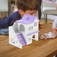 thumbnail image 4 of 1 Set Guinea Pig Hideout House Double-deck Hamster Hut Multi-chambers Small Animals Nest, 4 of 5