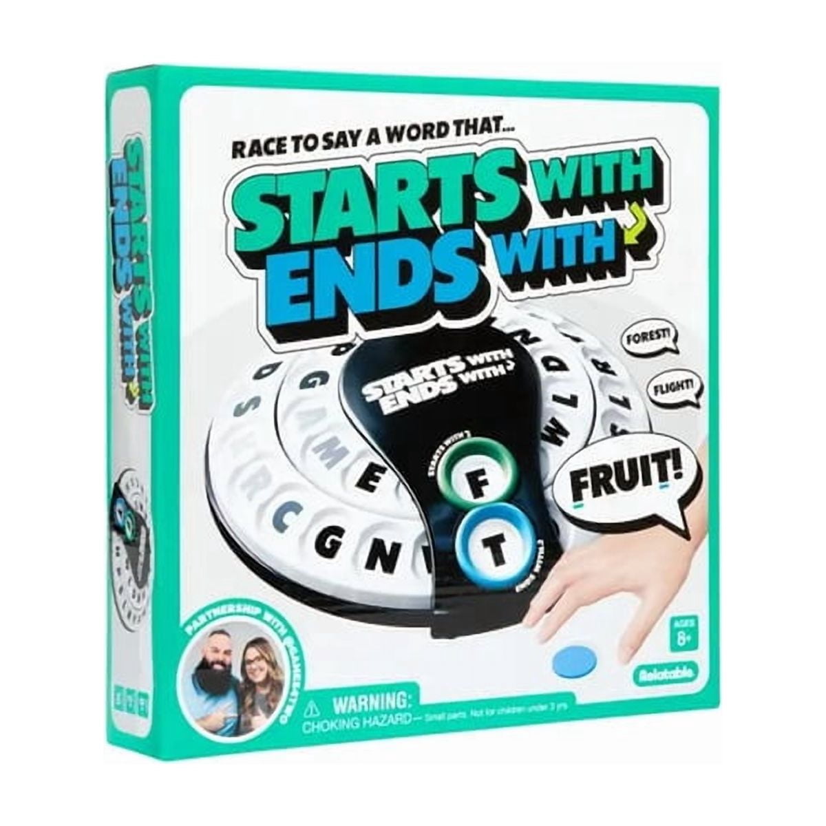 Spin & Shout Word Game for Adults, Fast-Paced Vocabulary Party Game with Letter Wheels, Spinner Device & 20 Tokens for Game Nights, Travel & Group Gatherings