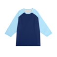 thumbnail image 5 of 3/4 Sleeve Shirts Mens Three Quarter Sleeve Baseball Tee Raglan Sleeve Blouses Dark Blue 3XL, 5 of 7