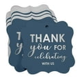 thumbnail image 3 of Inkdotpot Pack Of 50 Real Silver Foil Bracket Shape Paper Tags Thank You For Celebrating With Us Bridal Shower-Baby Shower-Retirement-Wedding-Birthday Favor Hang Tags, 3 of 7