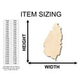 thumbnail image 2 of Unfinished Wood Saint Lucia Shape - Craft - up to 46" DIY 10" / 1/2", 2 of 3
