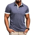 thumbnail image 3 of Vetsdori Polo Tops for Men Business Short Sleeve Pullover Comfortable Plain Casual Collar Mens Shirts Summer, 3 of 7