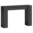 thumbnail image 3 of HOOBRO Console Table with 2 Open Side Shelves, Black, 3 of 7