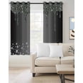 thumbnail image 3 of Blackout Curtains for Bedroom, Black Grey Room Darkening Window Drapes for Living Room, Modern Abstract Diamond Luxury Gradient Thermal Insulated Grommet Curtains, 52x72 inch, 2 Panels, 3 of 9