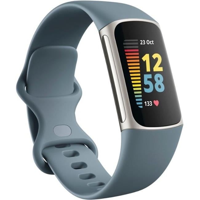 Fitbit Charge 5 Advanced Health Tracker Unisex Steel Blue Fitness Tracker, 1.04"