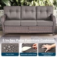 thumbnail image 6 of Unnifurnzi 3 Pieces Outdoor Couch Set-Deep Seating Patio Couch with Outdoor Ottoman Small Patio Furniture Set for Deck Porch Garden Balcony Poolside-Brown/Gray, 6 of 7