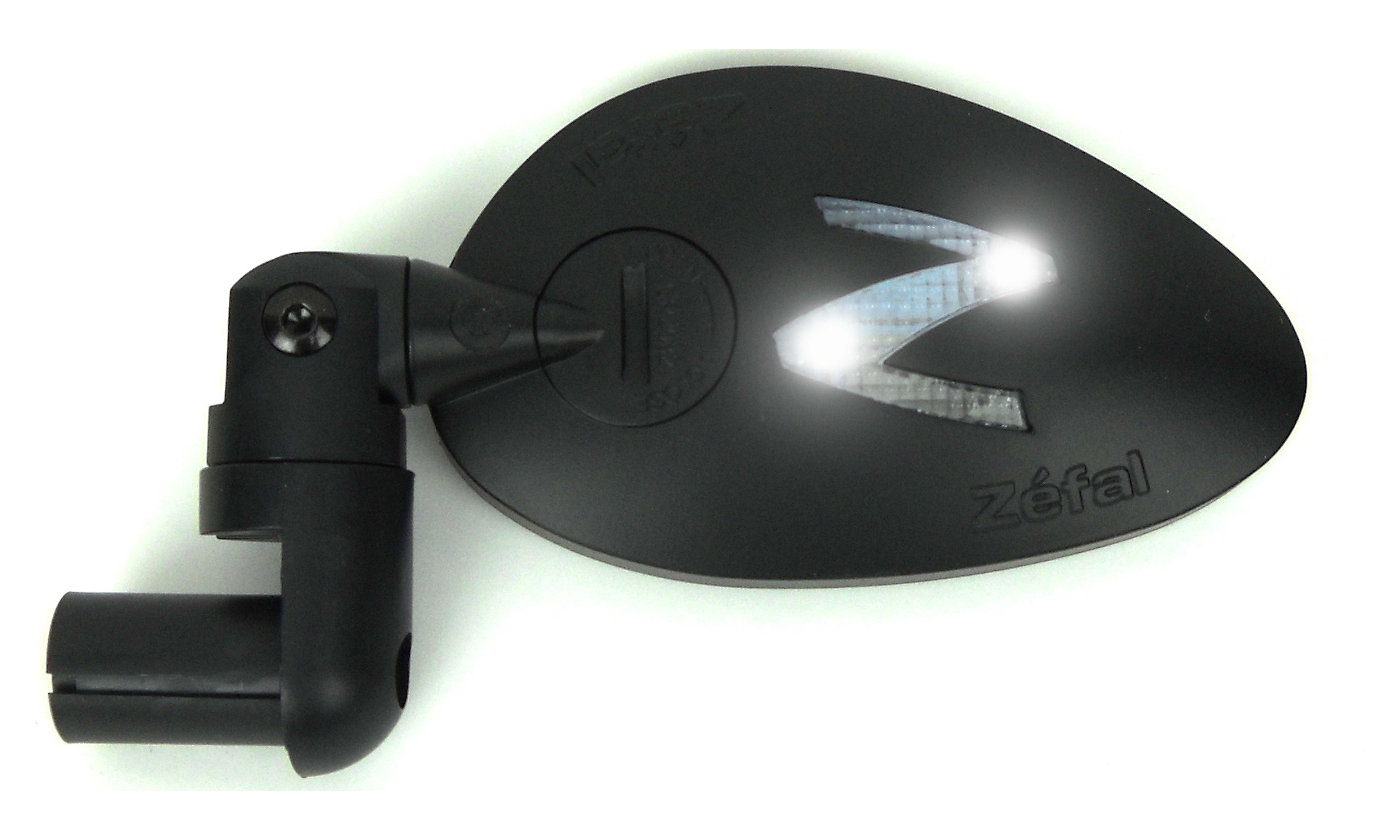 Zefal Bike Mirror with LED Bike Light (Universal Handlebar Zefal Bike Mirror with LED Bike Light (Universal Handlebar