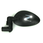 Zefal Bike Mirror with LED Bike Light (Universal Handlebar Attachment, Battery Included)