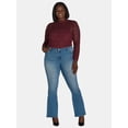 thumbnail image 4 of Madden NYC Women's and Women's Plus Lace Bodysuit with Long Sleeves, Sizes XS-4X, 4 of 5