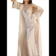 thumbnail image 1 of Vestido Informal Sin Mangas con Escote en V y Tirantes para Mujer, Camisón de Satén, Ropa de Casa. M, 1 of 8