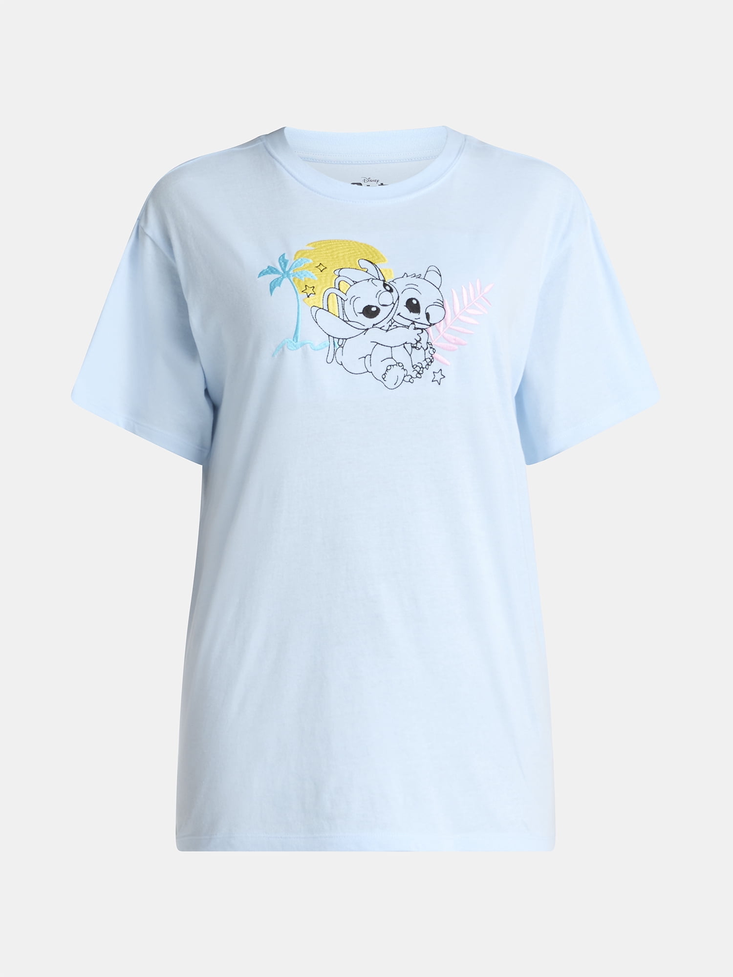 Disney Stitch Women's Graphic Tee with Short Sleeves, Sizes XXS-XXL