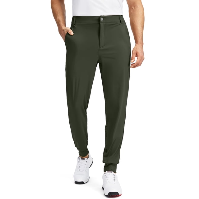 Pantalones deportivos de golf Soothfeel para hombre, ajustados, elásticos, verde, M