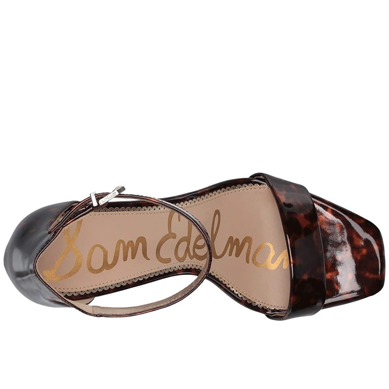 Daniella patent tortoise leather block sandal heels Women main image 2