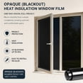 thumbnail image 4 of Total Blackout Window Privacy Film Day and Night 100% Light Blocking Static Cling Room Darkening Window Tint Black Door Stickers for Home Office, No Glue Anti-UV, 20 inch×16.4ft, 4 of 7