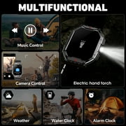 Mingdaln 2.1 AMOLED Men Military Smart watch,with Fitness Tracker/ Answer Make Calls /100+ Sport Modes/1ATM Waterproof, Mountain Travel Pedometer Watch fits for Android and Iphone Devices (Black)