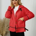 thumbnail image 5 of Women's Coat With Lapel And Button Closure Short Warm Cardigan Top Soft Jacket Women Active Long Sleeve Bed Jacket Cardigan Women Size Medium Women Fitted Jacket Casual Zip up Ladies Coats And Jackets, 5 of 8