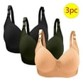 thumbnail image 2 of ameIAEA Womens 3 Pack Bras Push Up No Underwire Everyday Bras Full Coverage Wire Free Comfort Bras, 2 of 3
