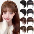 thumbnail image 3 of Diadema de pelo falso para mujer y niña, peluca con flecos, flequillo, diadema, Clips de extensión de cabello, accesorios para el cabello, Clips para, 3 of 5