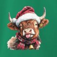 thumbnail image 3 of Wild Bobby Cute Fluffy Christmas Cow with Santa Hat, Cute Christmas Design Sweater | Holiday Men Long Sleeve Shirt, 3 of 5