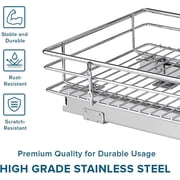 HOLDN' STORAGE 2 Tier Under Sink Organizer Pull Out Cabinet Storage Rack for Kitchen and Bathroom 11-in W x 21-in D