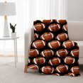 thumbnail image 2 of SPXUBZ Football Pattern Throw Blanket 50x60 Inch, Sports Theme Soft Fleece Blanket, Cozy Home Decor Blanket for Bedroom Sofa 60"x50", 2 of 5