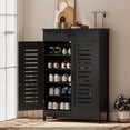 thumbnail image 2 of HOMCOM Armoire à Chaussures avec Portes à Persiennes, Armoire de Rangement à Chaussures Moderne, Noir, 2 of 10