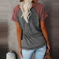 thumbnail image 5 of Dark Gray M WIZUTIZ Workout Tops for Women up to 60% Off Loose Fit Comfy Cotton Soft Blouse Solid Plus Short Sleeve Tops Plain Ladies Flowy Tee Athletic Holiday Beach Tshirt Cotton Blend Crew Neck T-, 5 of 6