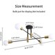 thumbnail image 5 of Lámpara De Techo Industrial, Lámpara De Araña De 72 Cm De Diámetro, Lámpara De Techo Ajustable 180 Para Dormitorio, Cocina, Sala De Estar, Bar, Cafetería, Negro, Base E27, Sin, 5 of 5