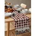 thumbnail image 3 of Farm Red Table Runner Brown Western Texas Star Red Plaid Country Tablerunners 13 x 120 Inch, Table Decorations Tabletop Scarf for Summer Gathering Holiday Farmhouse Kitchen Dining Decor, 3 of 6
